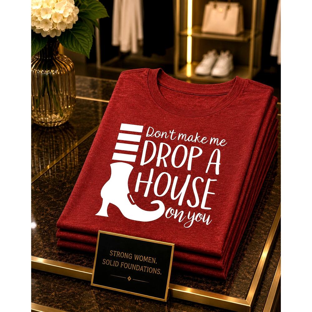 Don't Make Me Drop A House on You T Shirt Wicked Wizard of Oz Size M (6)